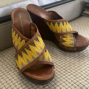 Diane von Furstenberg Wedge Sandals size 6 1/2